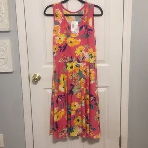 LULAROE FLORAL DRESS WITH STRETCH